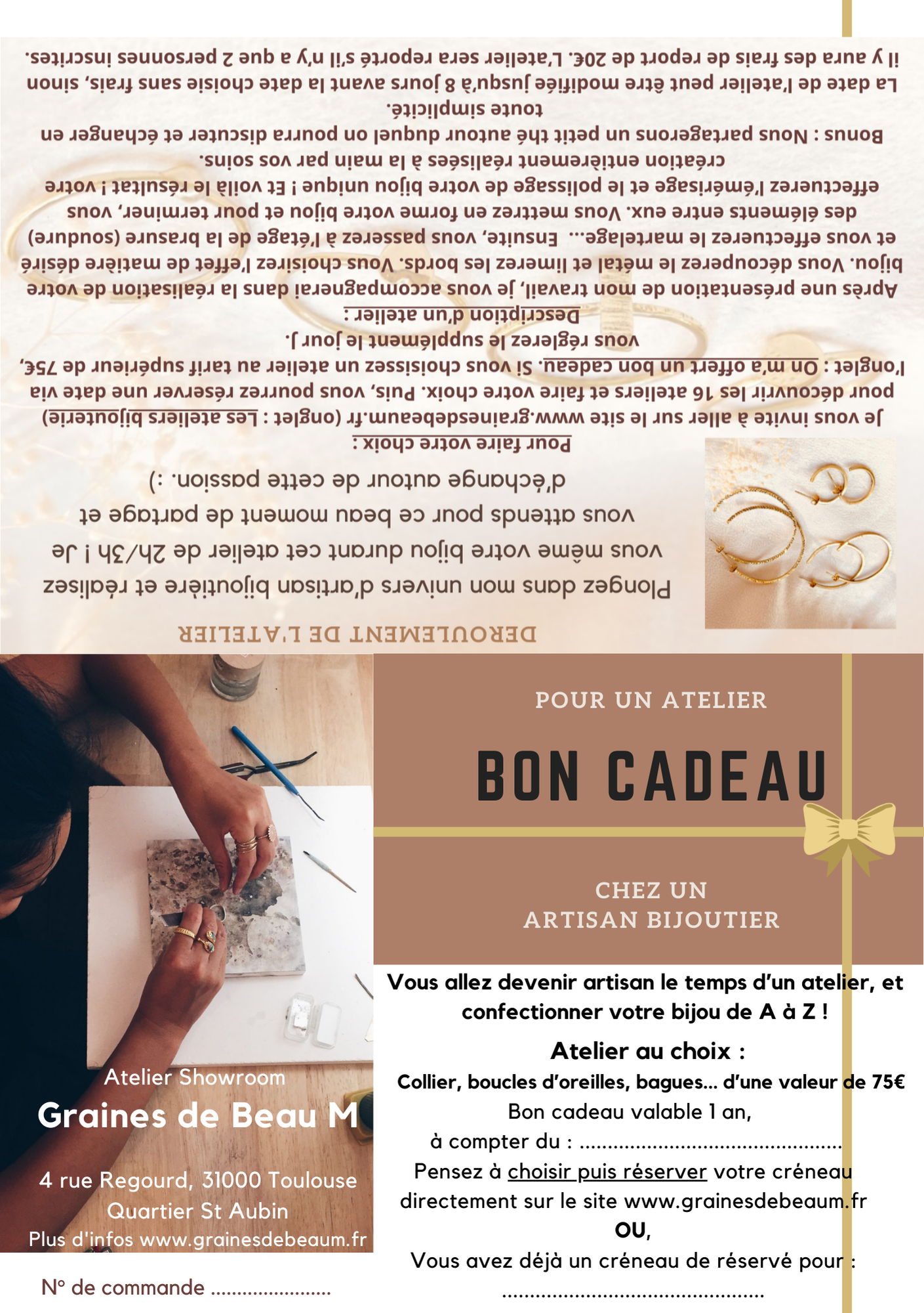 atelier bijou au choix