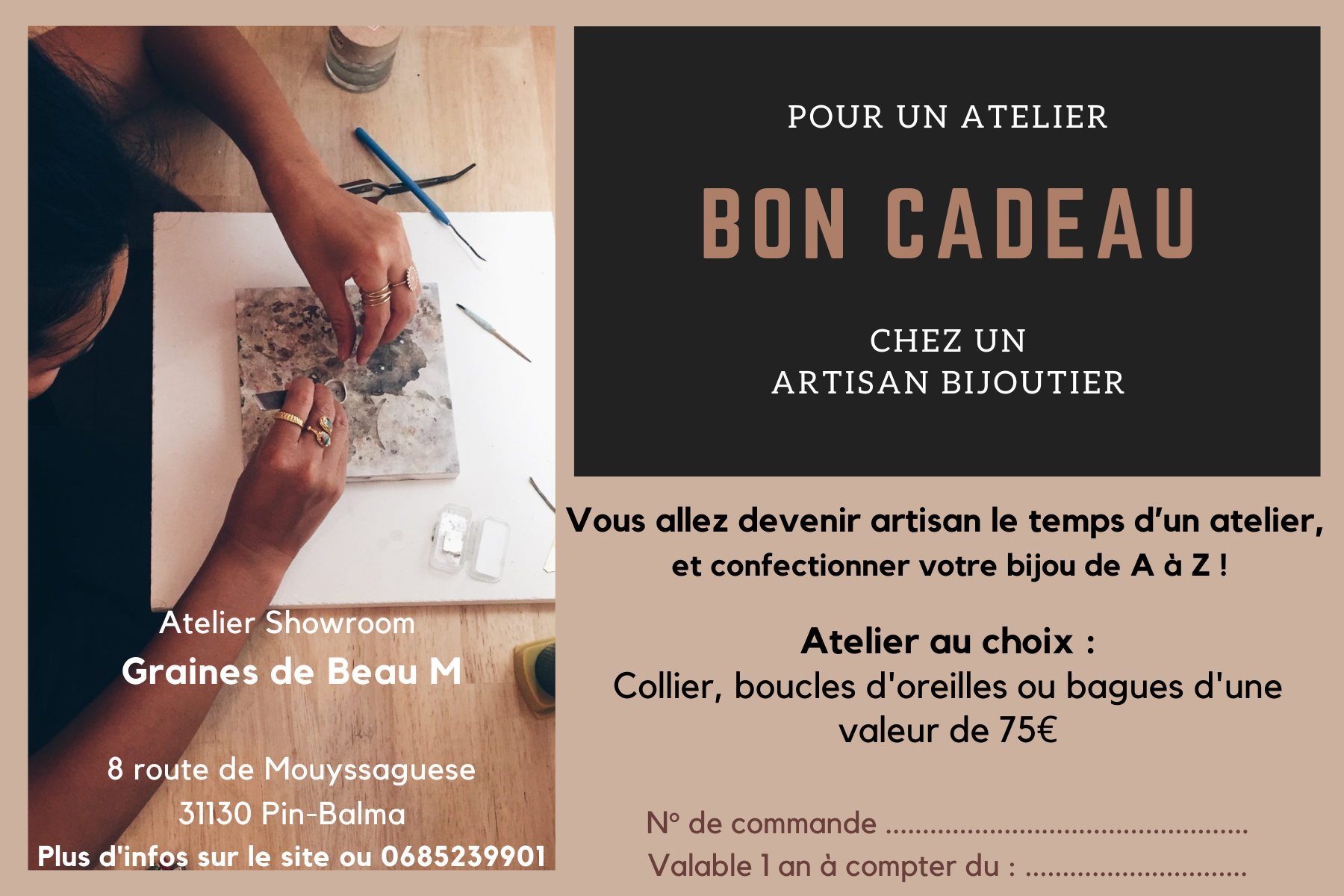 bon cadeau atelier bijoux stage bijouterie artisan cours toulouse art artisanat