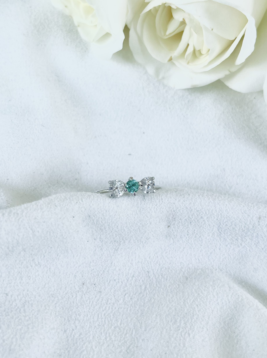 bague or saphir diamants