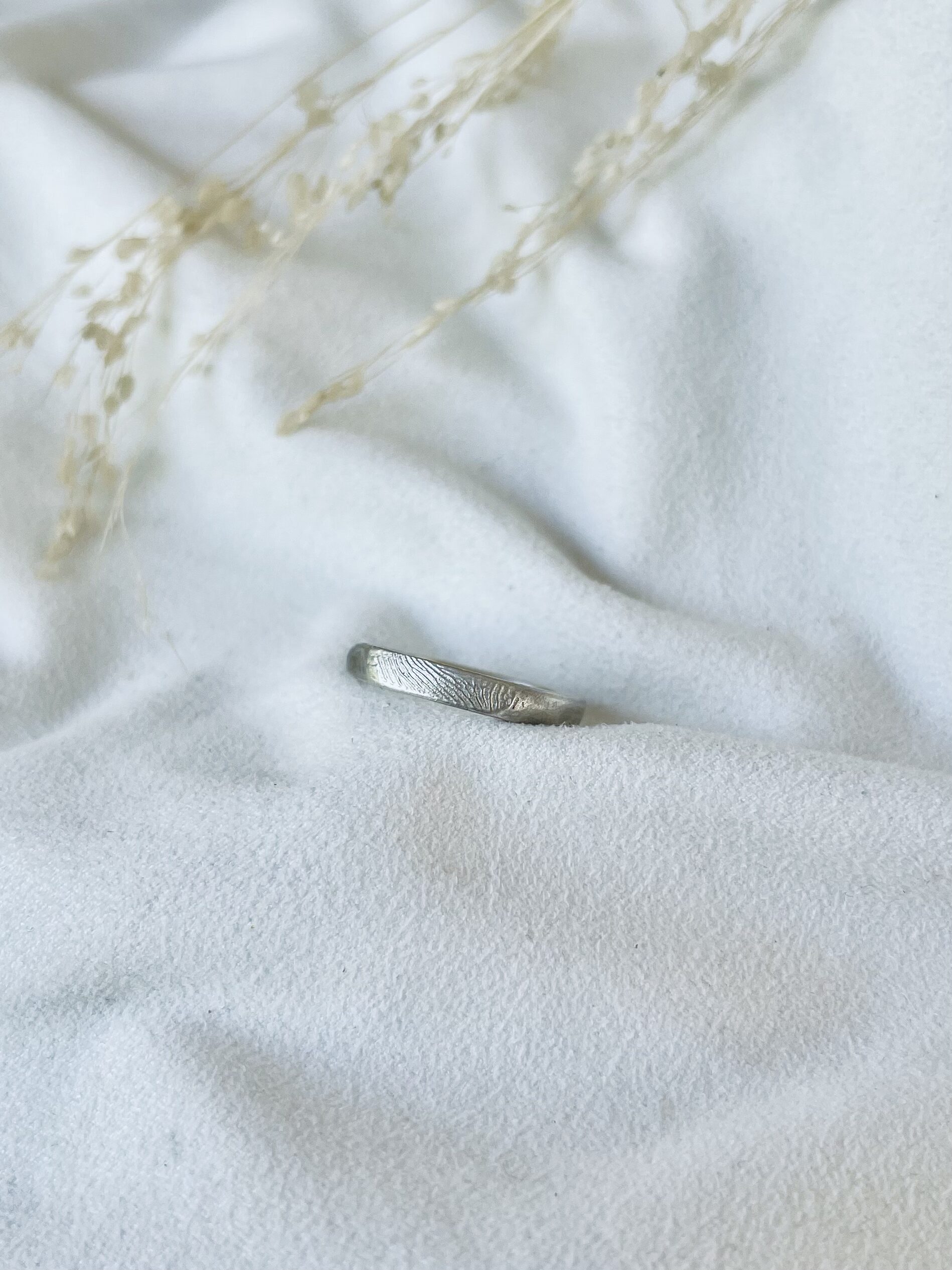 alliance empreinte or argent